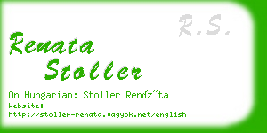 renata stoller business card